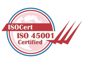 ISOCert ISO 45001 certified mark
